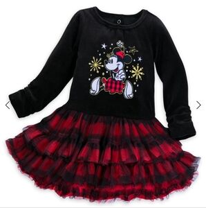 Black and Red Minnie Mouse Christmas Dress